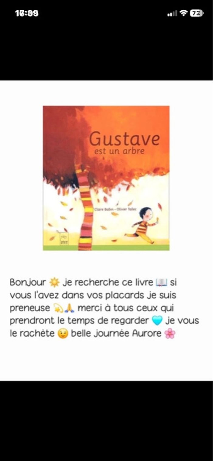 Livre Gustave est un Arbre 🌳