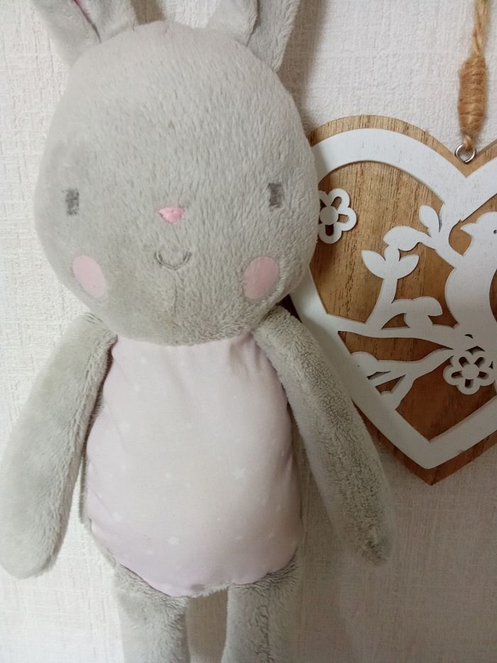Doudou fille lapin gris rose klorane - photo numéro 3
