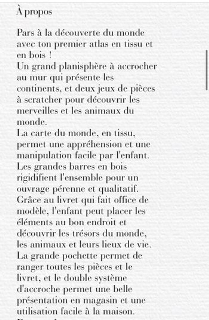 Mon premier atlas en tissus AUZOU puzzle - photo numéro 5