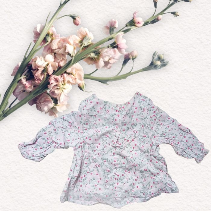 🌸 Chemisier Fleuri bébé fille taille 9 mois - photo numéro 2
