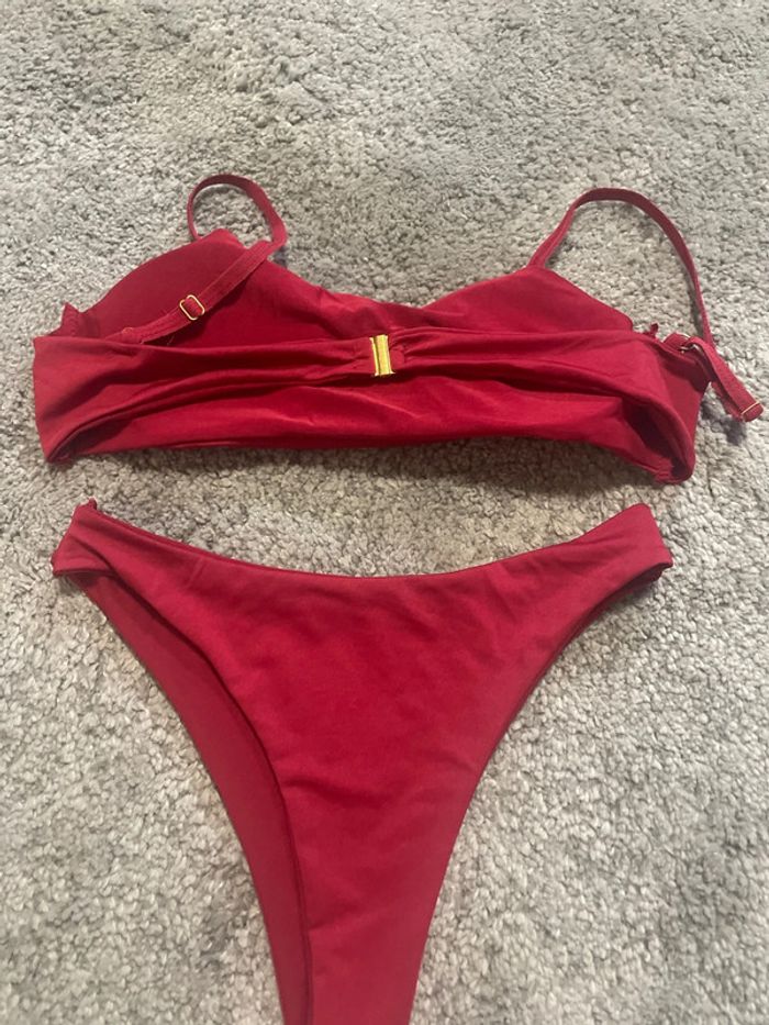 Ensemble maillots 2 pièces bordeaux taille M échancré - photo numéro 7