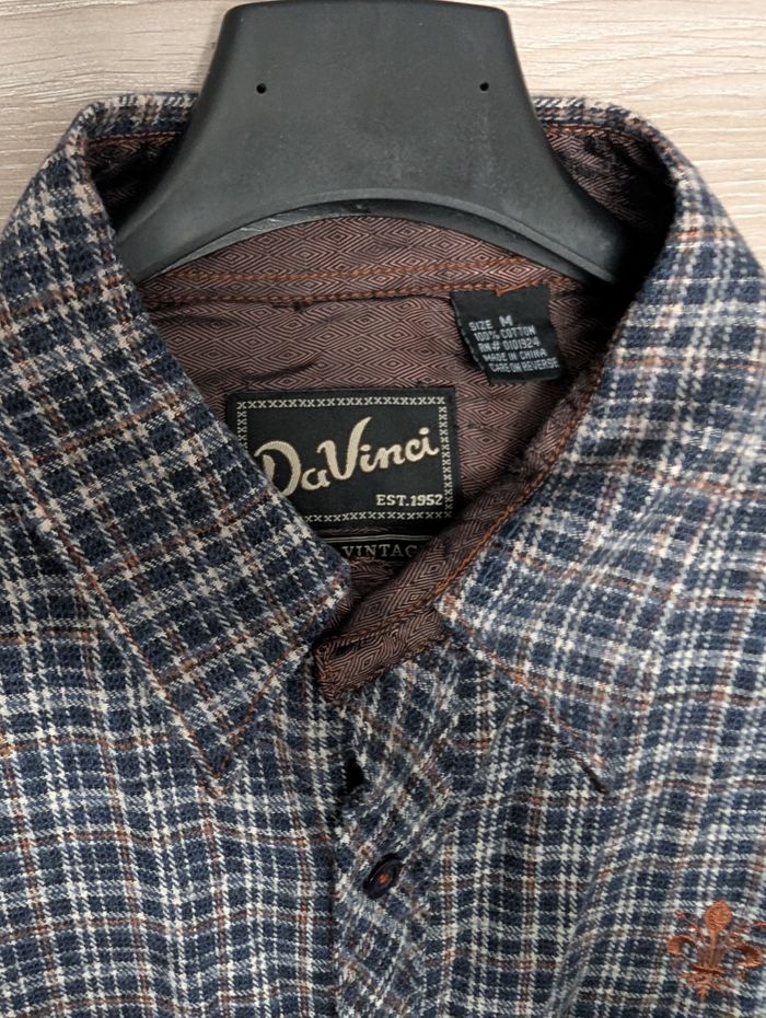 Chemise homme Da Vinci, taille M, 100% coton, comme neuve - photo numéro 2