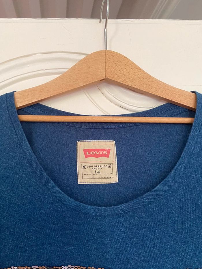 Tee-shirt manches longues fille à sequins Levi’s taille 14 ans - photo numéro 7