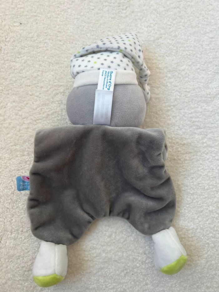 Doudou plat ours gris sucre d’orge - photo numéro 3