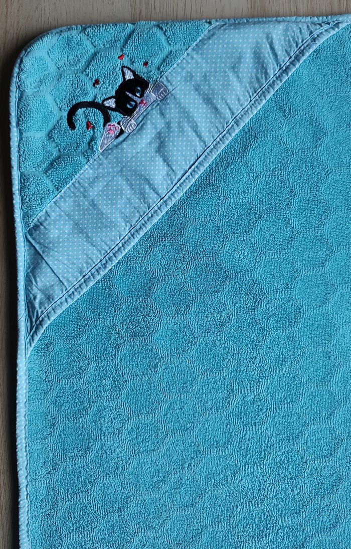 Serviette de bain bébé Coton Blanc - photo numéro 3