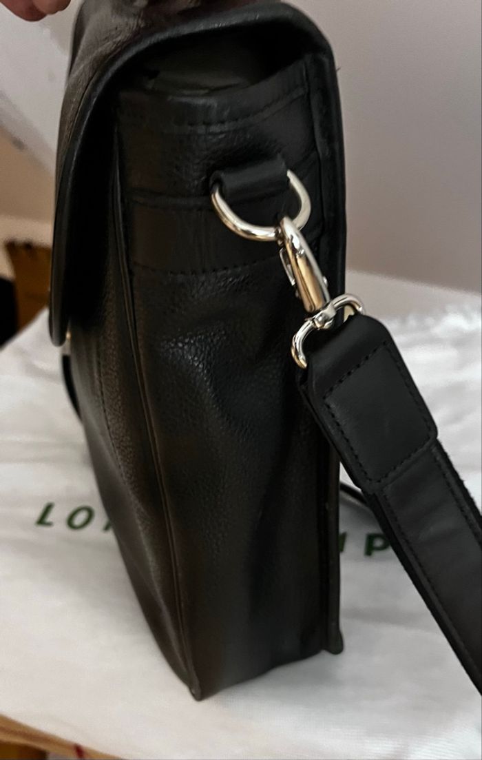 Sac longchamp cuir noir - photo numéro 3