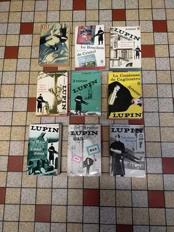 Lot de 9 livres Arsène Lupin vintages