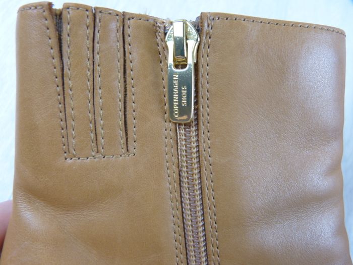 Confortable chaussures bottine talons / Copenhagen / fermeture zip / camel / Taille 40 - photo numéro 3