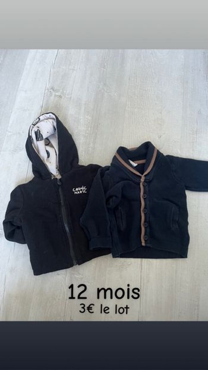 Lot 2 vestes 12 mois