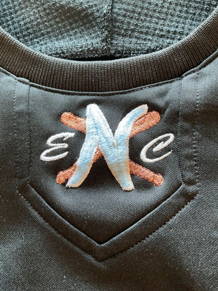 Sweat long à col rond pour homme Majestic noir taille M 186 - photo numéro 3