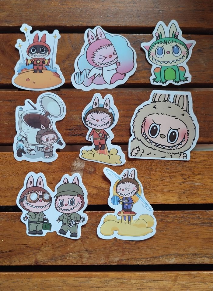Lot stickers Labubu