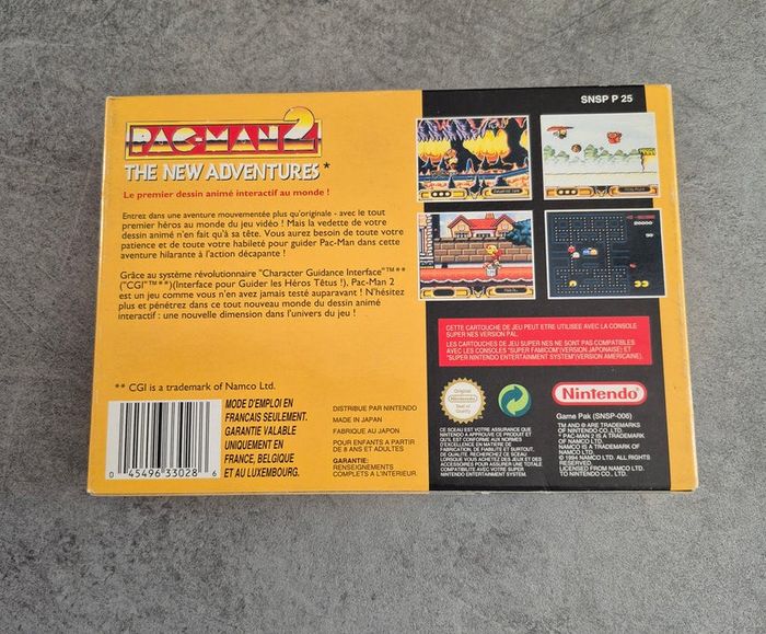Jeu Super Nintendo Pac Man 2 ~ The New Adventures ~ Fra Fah - Super état - Complet - photo numéro 2