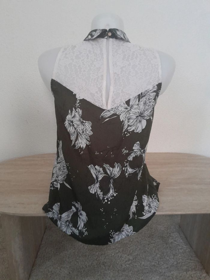 Blouse sans manches col chemise💫dentelle 💫Taille 36 - photo numéro 2