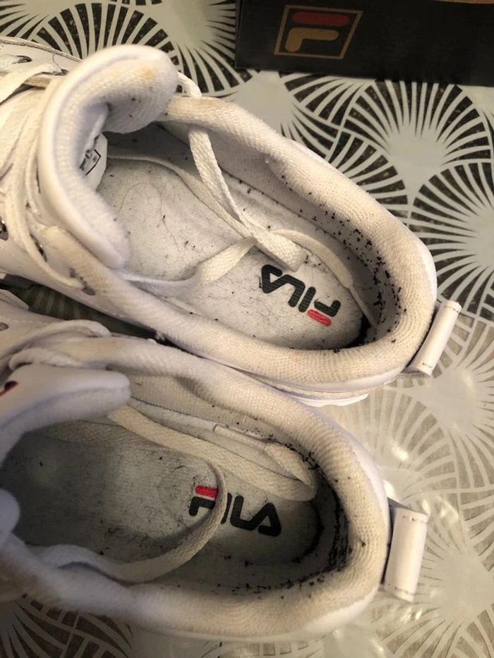 basket fila blanche plateforme sandblast sneakers - photo numéro 11