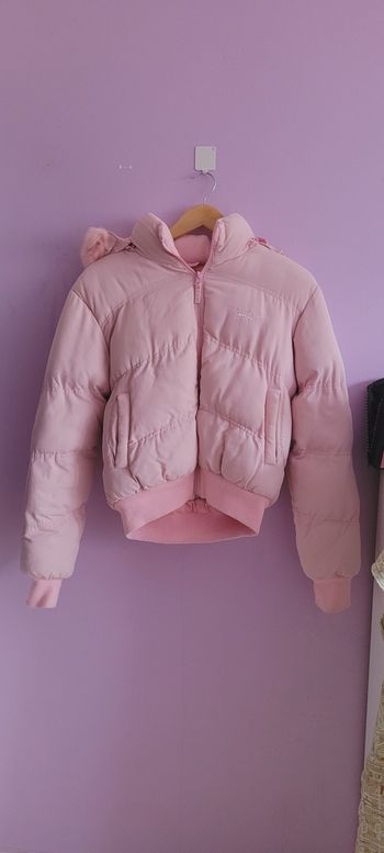 Doudoune rose clair avec capuche