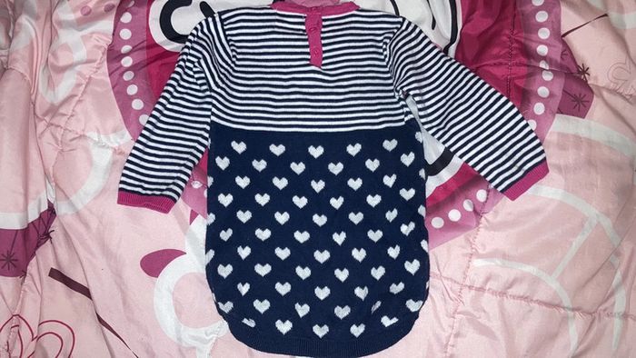 Robe hiver cœur marinière primark 12 mois / 18 mois - photo numéro 3