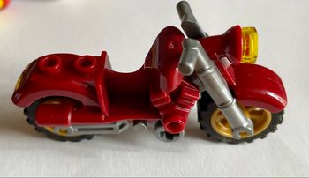 Lego moto  rouge foncé 