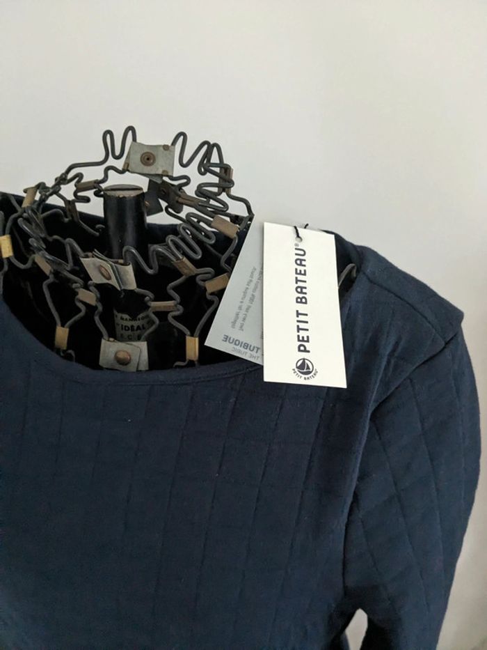Robe en tunique matelassée bleue marine petit Bateau L - photo numéro 3