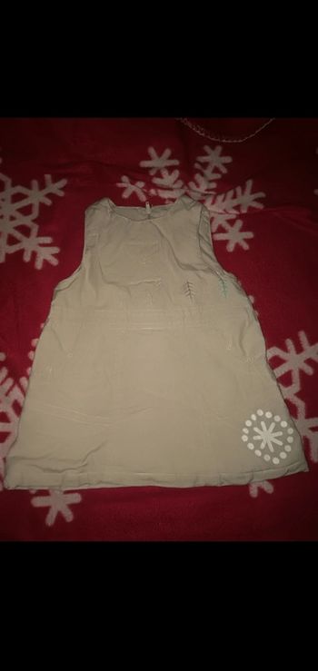 Robe hiver sans manches beige doublée 12 mois tape à l'oeil neuve