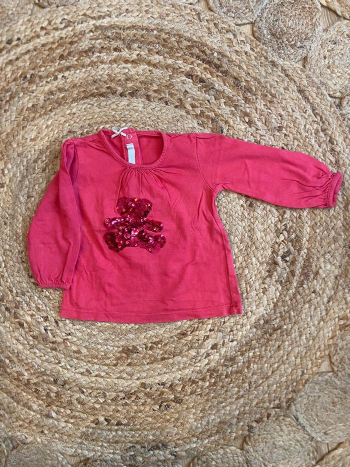 Tee-shirts manches longues fille 12 mois Lulu castagnette