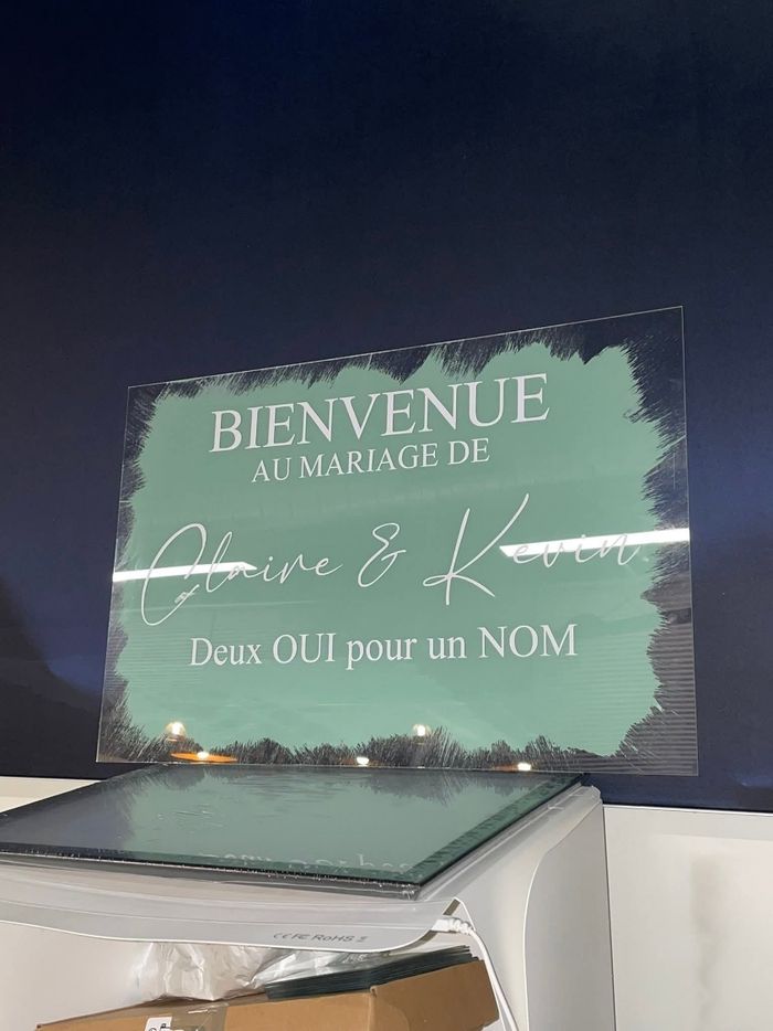 Panneau de bienvenue pour mariage