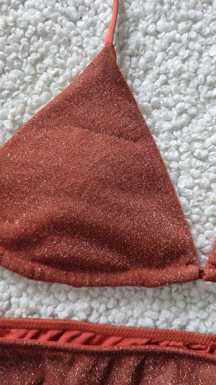 Maillot de bain Calzedonia cuivré paillettes 42 XL super sympa - photo numéro 4