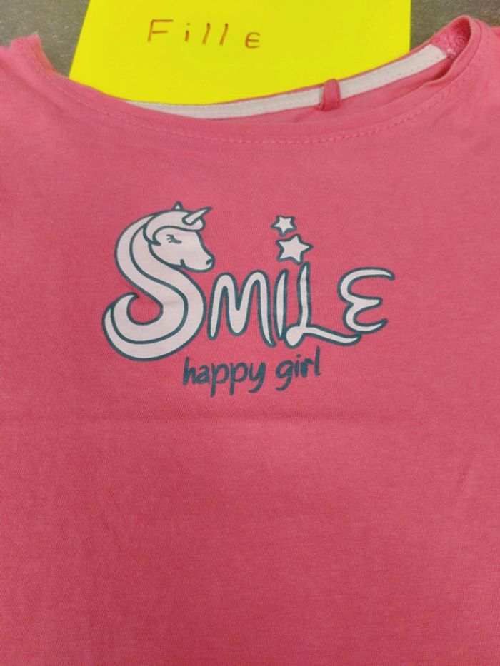 Tee-shirt manches courtes 6 ans fille FPC rose - photo numéro 2