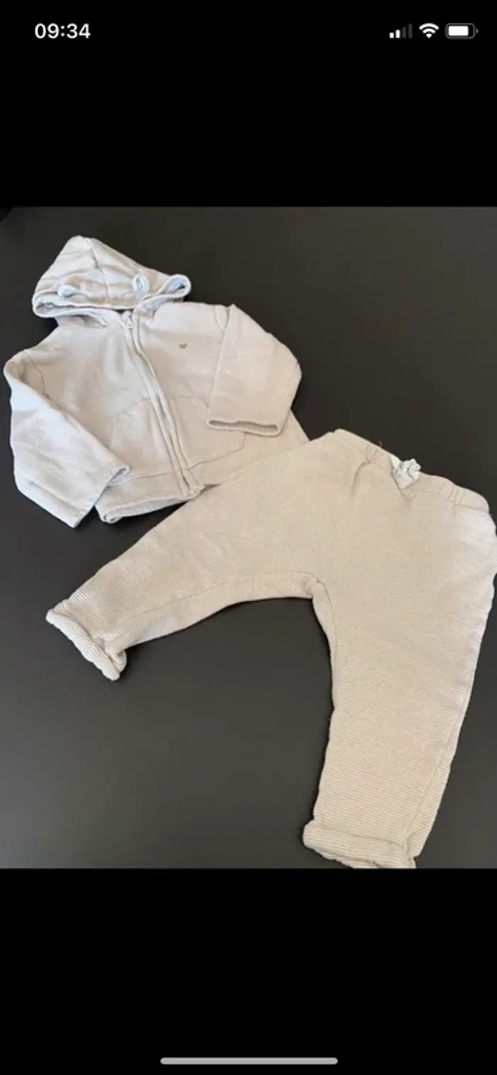 Ensemble coton bio kiabi taille 24 mois