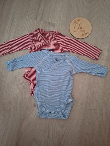 Lot de 2 body à rayures