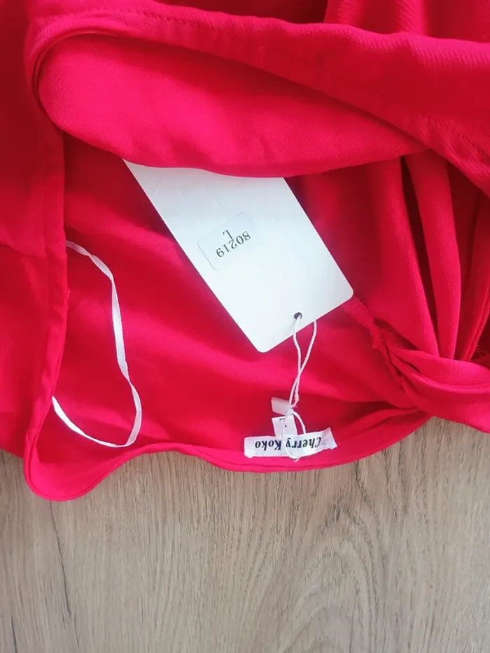 Top dos dénudé rouge neuf L - photo numéro 5