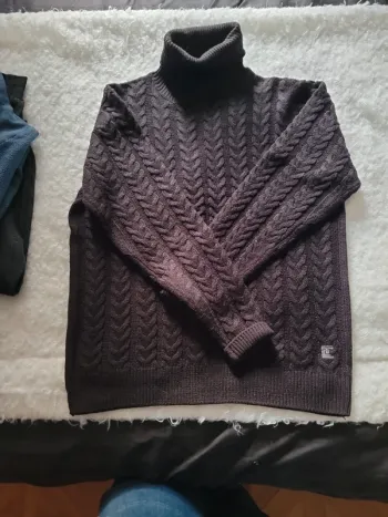 Pull col roulé