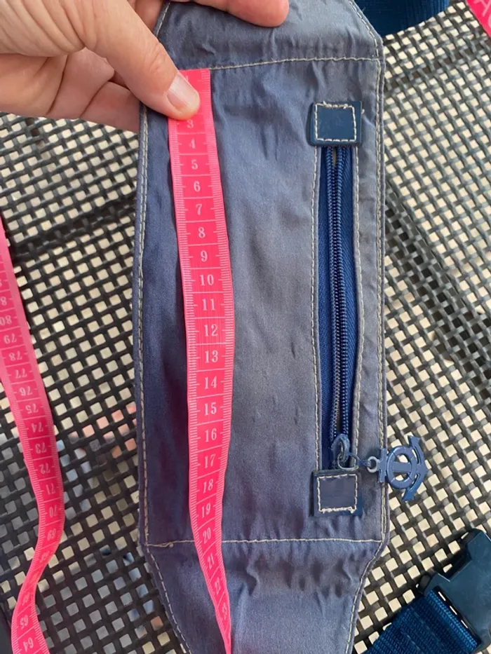 Sacoche banane rétro vintage Blanc Bleu - photo numéro 6