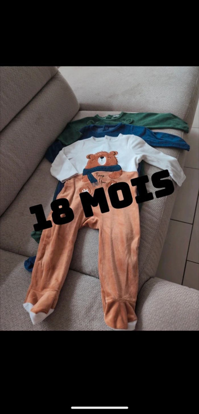 Lot de 3 pyjamas grenouillère