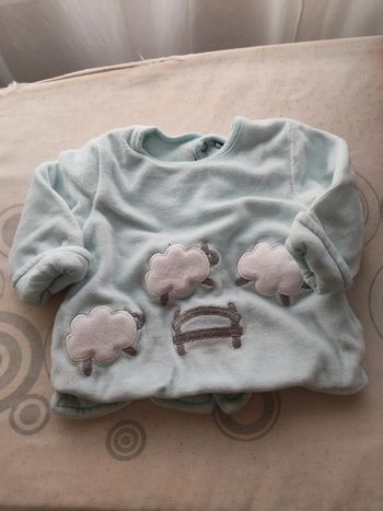 Sweat ouverture dos 1 mois