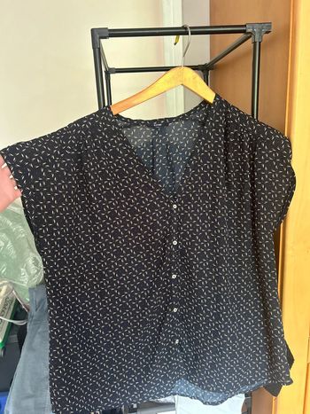 Blouse  à manche courte  bleu marine