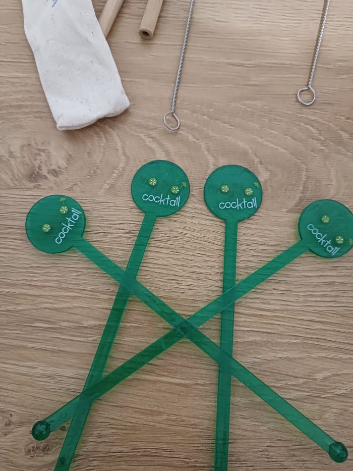 Lot pailles réutilisables + mélangeurs 🌿🥤 - photo numéro 7
