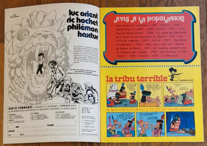 Ancien magazine Tintin N°63 l'hebdotimiste 1974 avec poster Charlot mousquetaires vintage - photo numéro 5