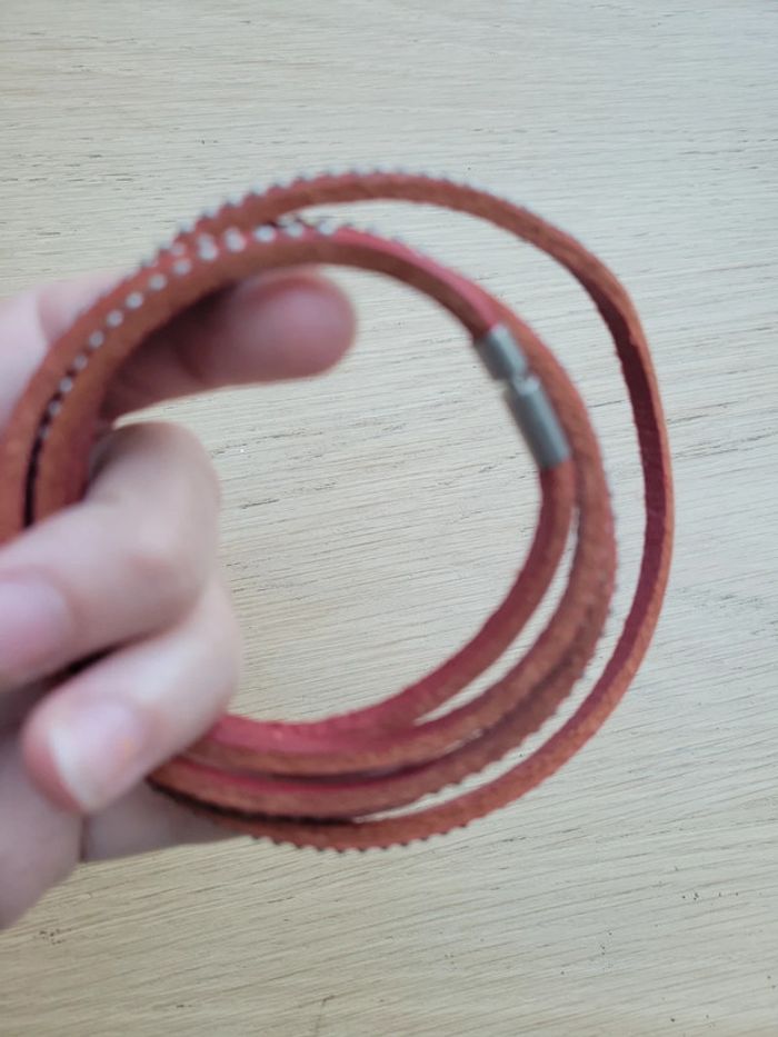 Long collier ou bracelet cuire clou discret - photo numéro 4