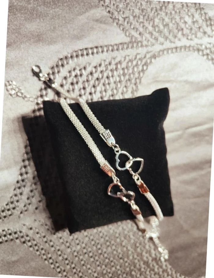 Jolie duo chaînes cheville et bracelet inoxydable neuf - photo numéro 5