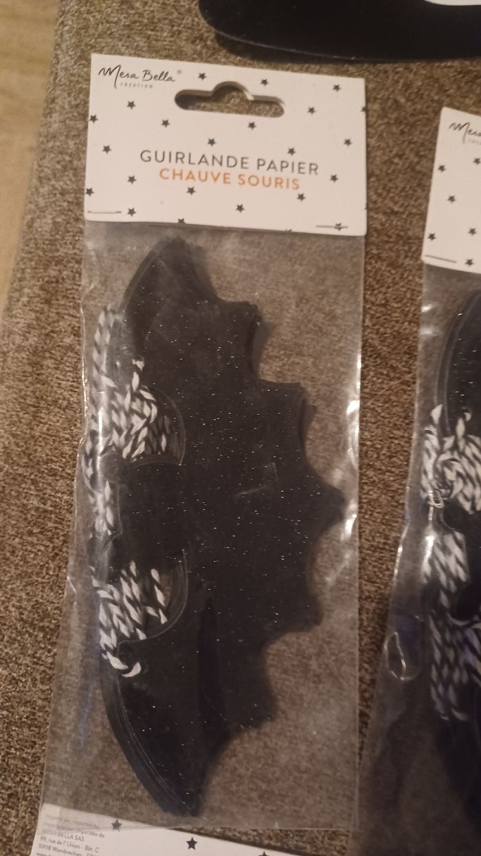 Chauve-souris halloween 🎃 en papier et d'autres déco selfie party neuf - photo numéro 3