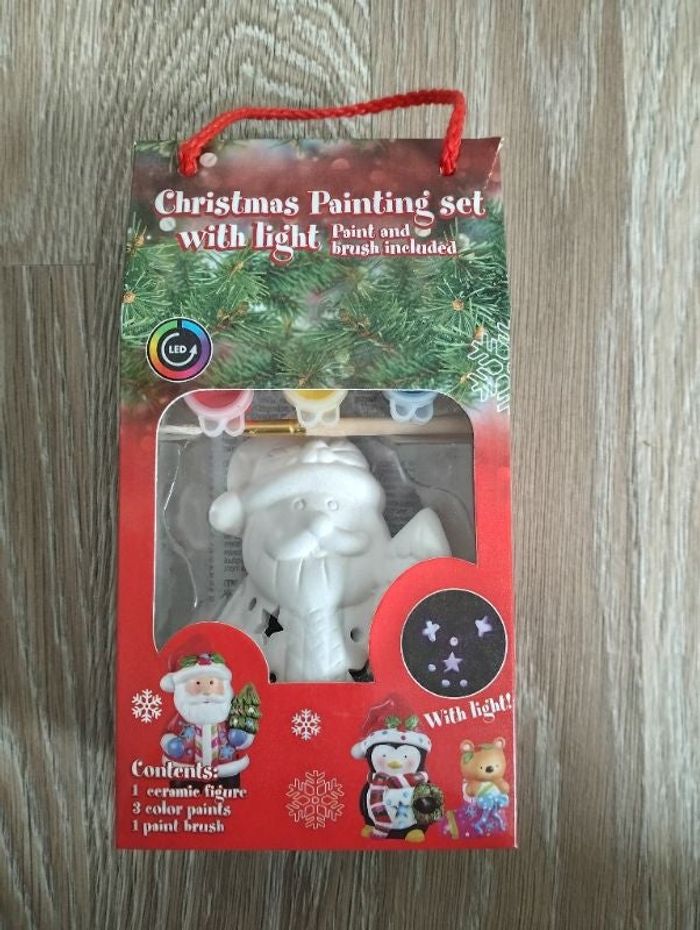 Père Noël à peindre avec lumière