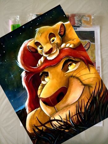 Diamond painting le roi Lion Simba et Mufasa #H177