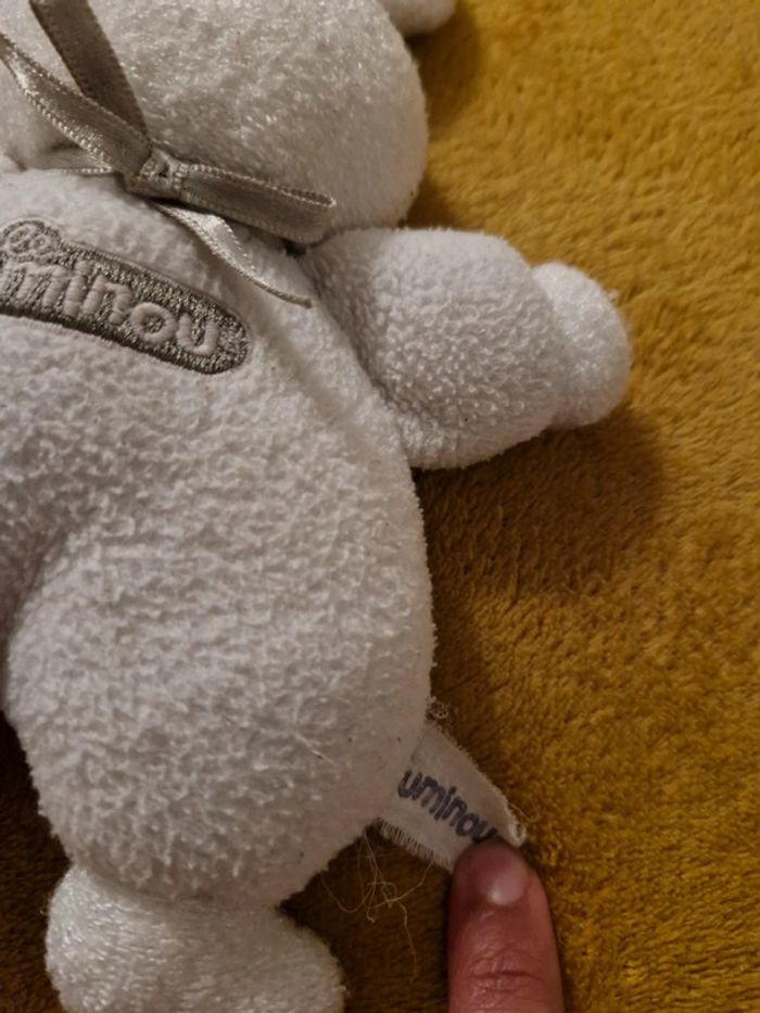 Doudou lapin blanc le luminou - photo numéro 4