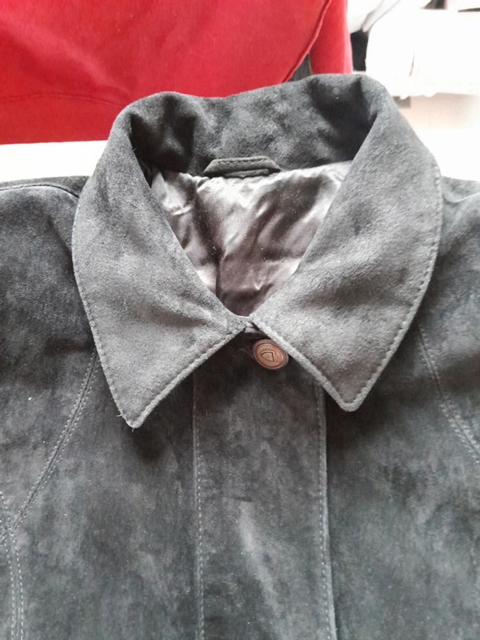 Beau manteau veste en cuir de porc véritable taille 42 - photo numéro 10