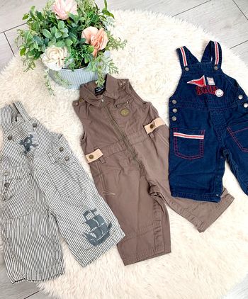 3 salopettes garcons 3mois