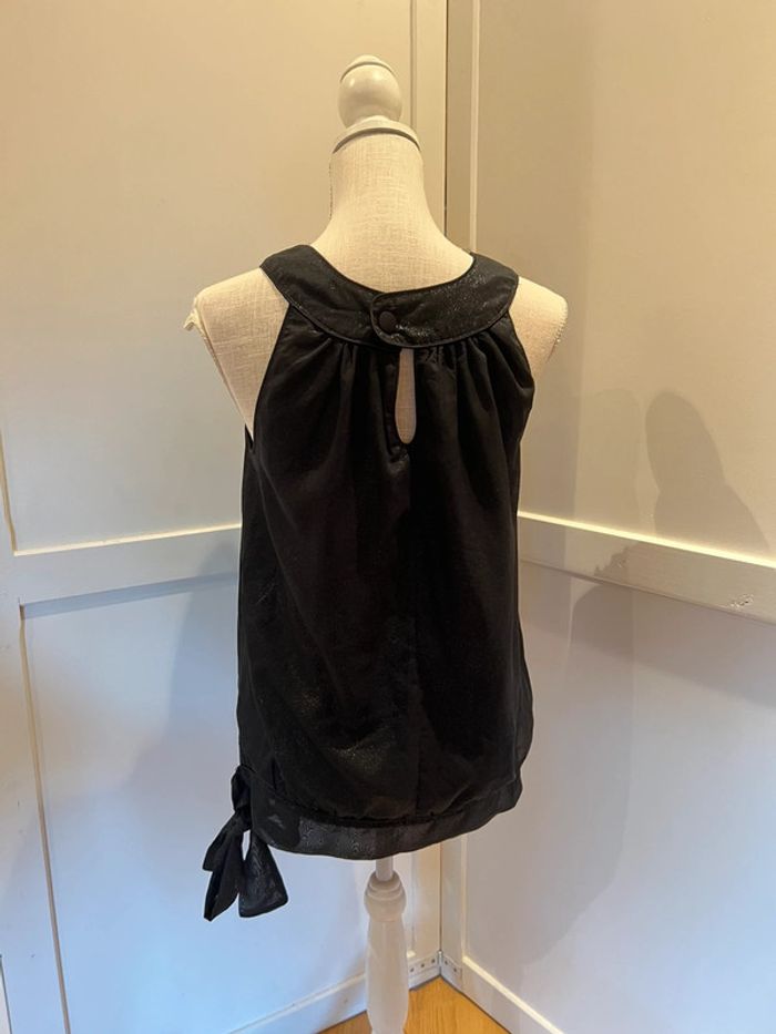 Blouse sans manches femme chic noir pailleté taille 38 - photo numéro 2