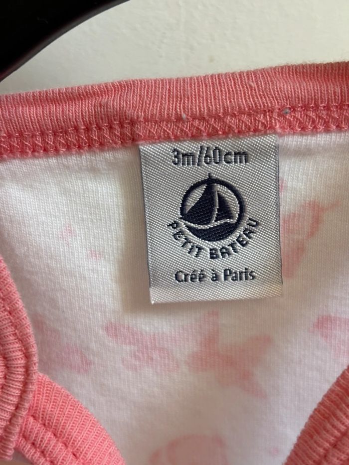Lot 3 bodies bretelles Petit Bateau 3 mois - photo numéro 14