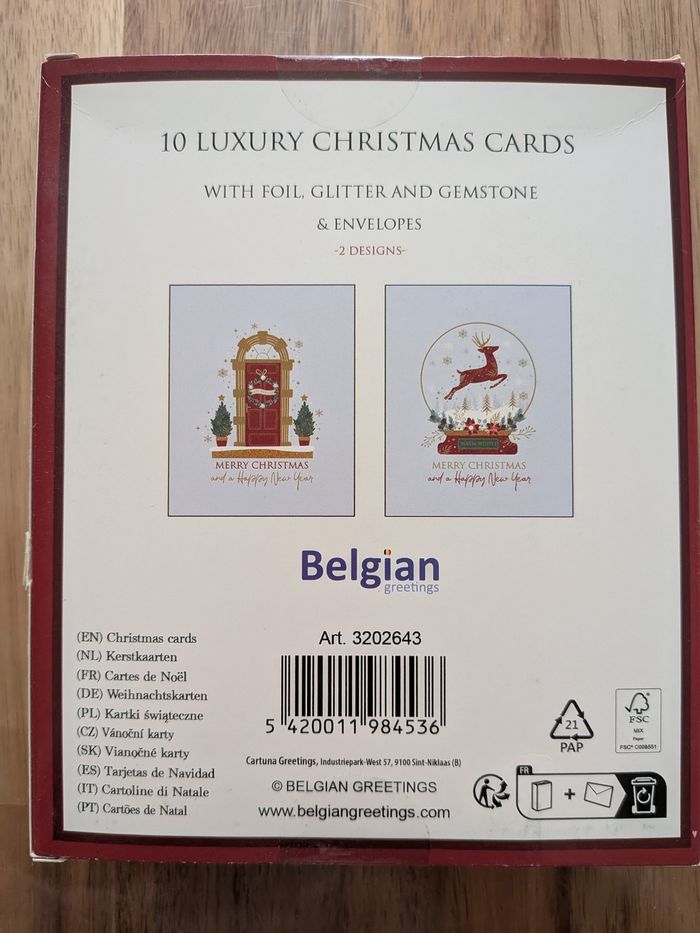 10 Cartes de noël + enveloppes Neuf - photo numéro 2