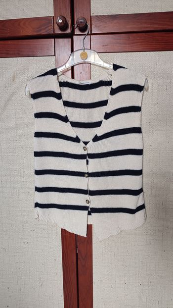 Gilet sans manches rayé