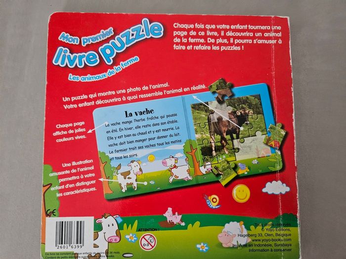 Mon premier livre puzzle Les animaux de la ferme - photo numéro 7
